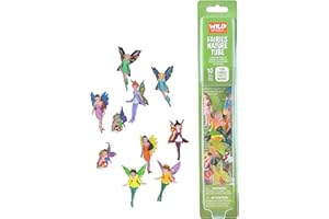 Wild Republic Fairy Figurines Tube, Fairy Toys, Ten Fairy Figures with Five Different Poses All with Different Hair and Outfit Colors , 10 Piece Set
