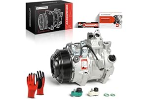 A-Premium A/C Compressor with Clutch Compatible with Toyota Camry 2012-2017, Highlander 2011-2013, Sienna 2011-2016, Avalon &
