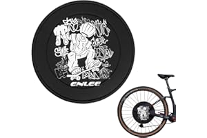 ENLEE 1PC Bike Disc Brake Cover, Water Resistant Neoprene Protective Cover for Mountain/Road/Gravel Bicycle Disc Brakes, Suitable for Safe Transport & Overspray Damage, Diameter: 320mm