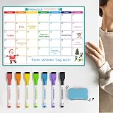 KTRIO Monthly Planner Whiteboard A3 Magnetic Fridge Calendar Chore Chart view 6