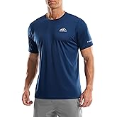 Men's UPF 50+ Sun Protection Dry Fit Workout T-Shirts Rash Guard Swim Shirts Moisture Wicking Tee for Athletic, Beach, Hiking