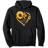 Sunflower Butterfly Heart Summer Floral Women Girls Pullover Hoodie