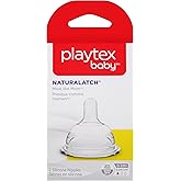 Playtex NaturaLatchNipple, Slow Flow, 2-Count