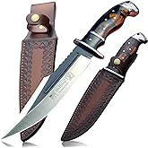 WPKOPYA (DeHong-88 Hunting Knife, 7.1" (about 18 cm) Fixed Blade Tactical knife ,Configure leather scabbard,Camping, survival, Slicing, Boning, Gift Collection