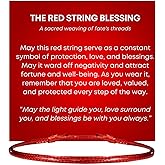 Luck Strings Adjustable Red String Blessing Bracelet - Symbol of Protection, Love, and Blessings - Durable, Waterproof Cord with Leather-Like Finish