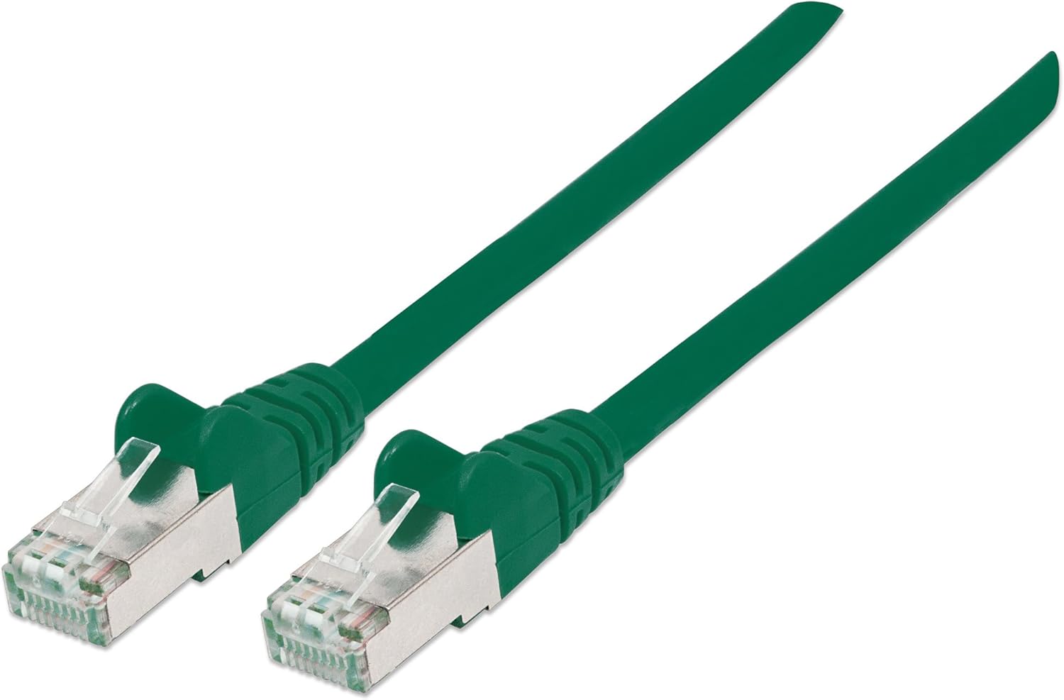 Intellinet Network Patch Cable, Cat6A, 20m, Green, Copper, S/FTP, LSOH / LSZH, PVC, RJ45, Gold Plated Contacts, Snagless