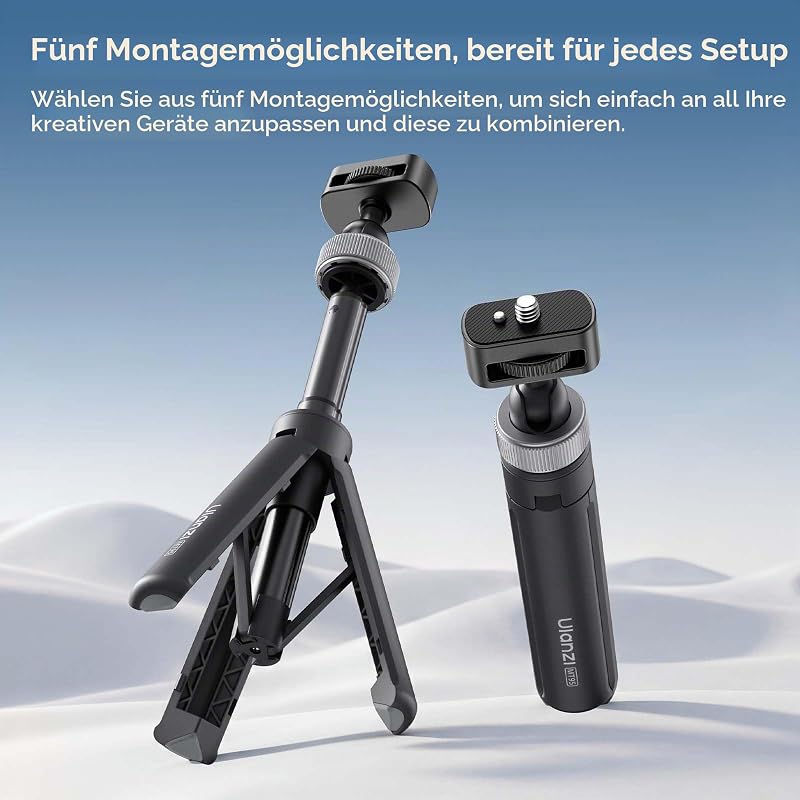 MT95 Mini Stativ für DJI Osmo Pocket 3 4 and Other 1/4" Schraube Cameras | 3-in-1 Selfie-Stick, Stativ, ausziehbarer Verlängerungspol, leichtes Taschengrip für Action-Cams — Foto 2 von 8