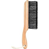 BFWood Horsehair Hand Broom Brush, Fireplace Dust Brush for Home Cleaning, Woodworking Bench Cleaning Brush Hand Broomfor Shop Furniture Carpet Car Wash Sweeping Workspace Upholstery