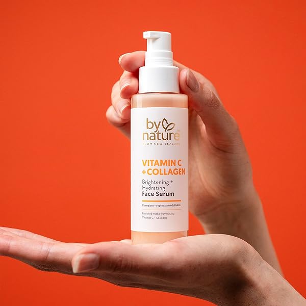 BY NATURE VITAMIN C + COLLAGEN FACE SERUM – RESTORE AND ENERGIZE TIRED SKIN WITH BRIGHTENING VITAMIN C, PLUMPING COLLAGEN, PLUS TEXTURE ENHANCING TURMERIC – PREMIUM SKIN CARE SERUM FOR FACE – 3FL. OZ.