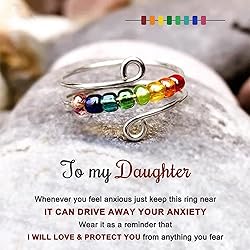 YCYHHW 2024 New Ring Fidget Ring- Rotatable Bead