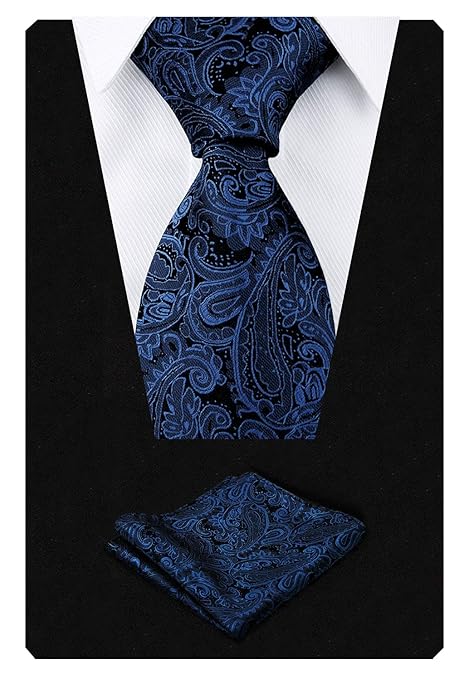 Alizeal Krawatte mit Einstecktuch, Paisleymuster, handgefertigt