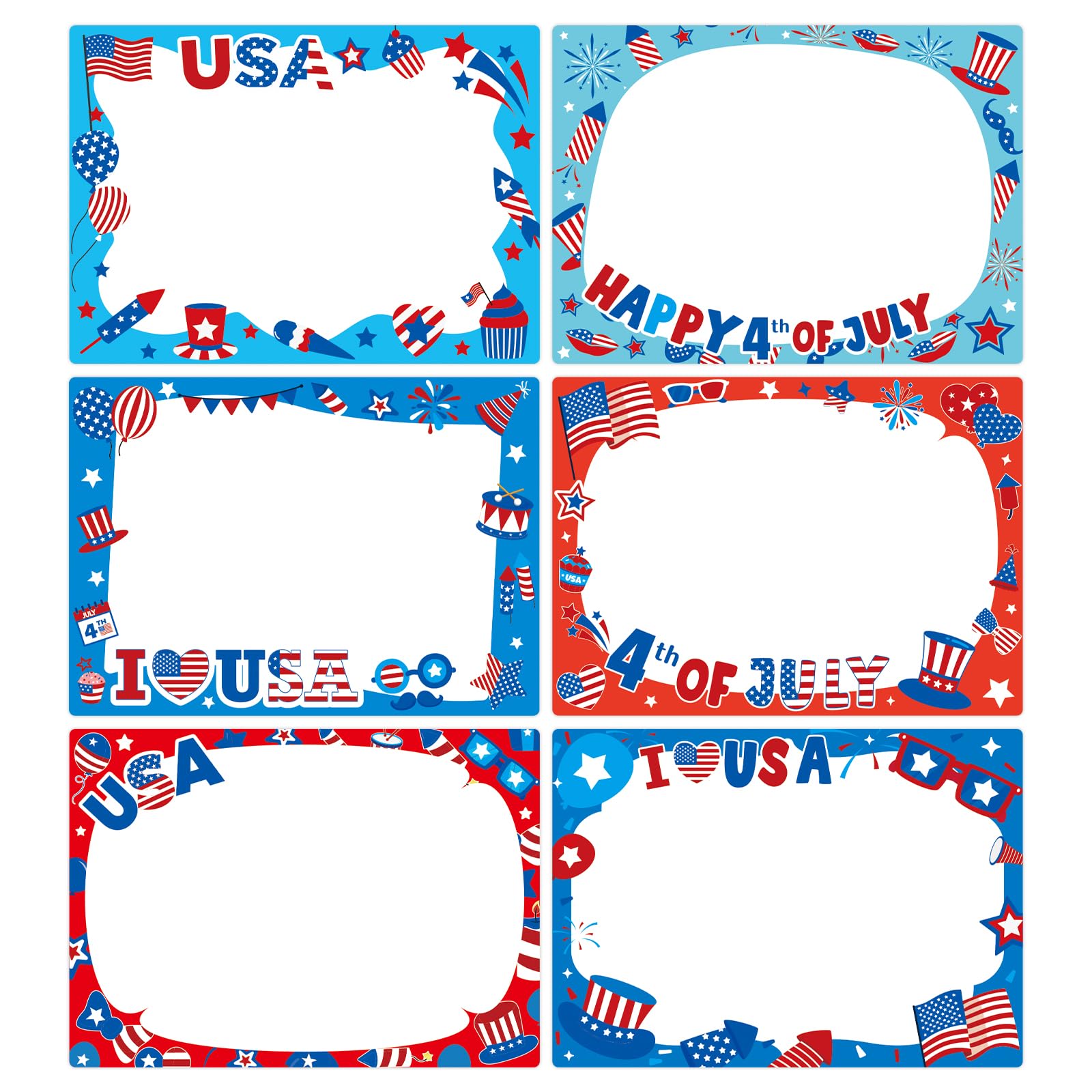 Photo 1 of 210 Pcs 4th of July Name Tags Stickers USA Patriotic Name Stickers Patriotic Gift Tag Labels for Gift Wrapping Card Envelope Fourth of July Independence Day Memorial Day Veterans Day Classroom Décor