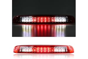 Tresound 3rd Third Brake Light for 1999-2006 Chevy Silverado/GMC Sierra LED Cargo Light High Mount Lamp, Chrome Housing Red Lens