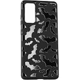 Cavka Matte Black Phone Case Compatible with - Samsung Galaxy S20 FE 5G 4G 6.5 inch - Protective TPU Rubber Cover Cute Bats Spooky Classy Bumper Lightweight Design Shockproof Goth Halloween Animals