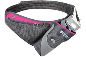 PYFK Running Belt Hydration Waist Pack with Water Bottle Holder for Men Women Waist Pouch Fanny Bag Reflective