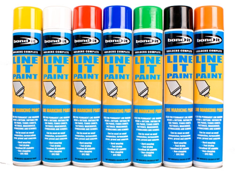 Line Marking Marker Paint Aerosol Spray Car Park Road Field Warehouse