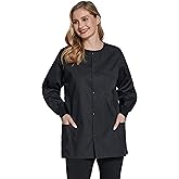 VOGRYE Workwear Professionals Women Warm Up Scrubs Jacket Snap Front