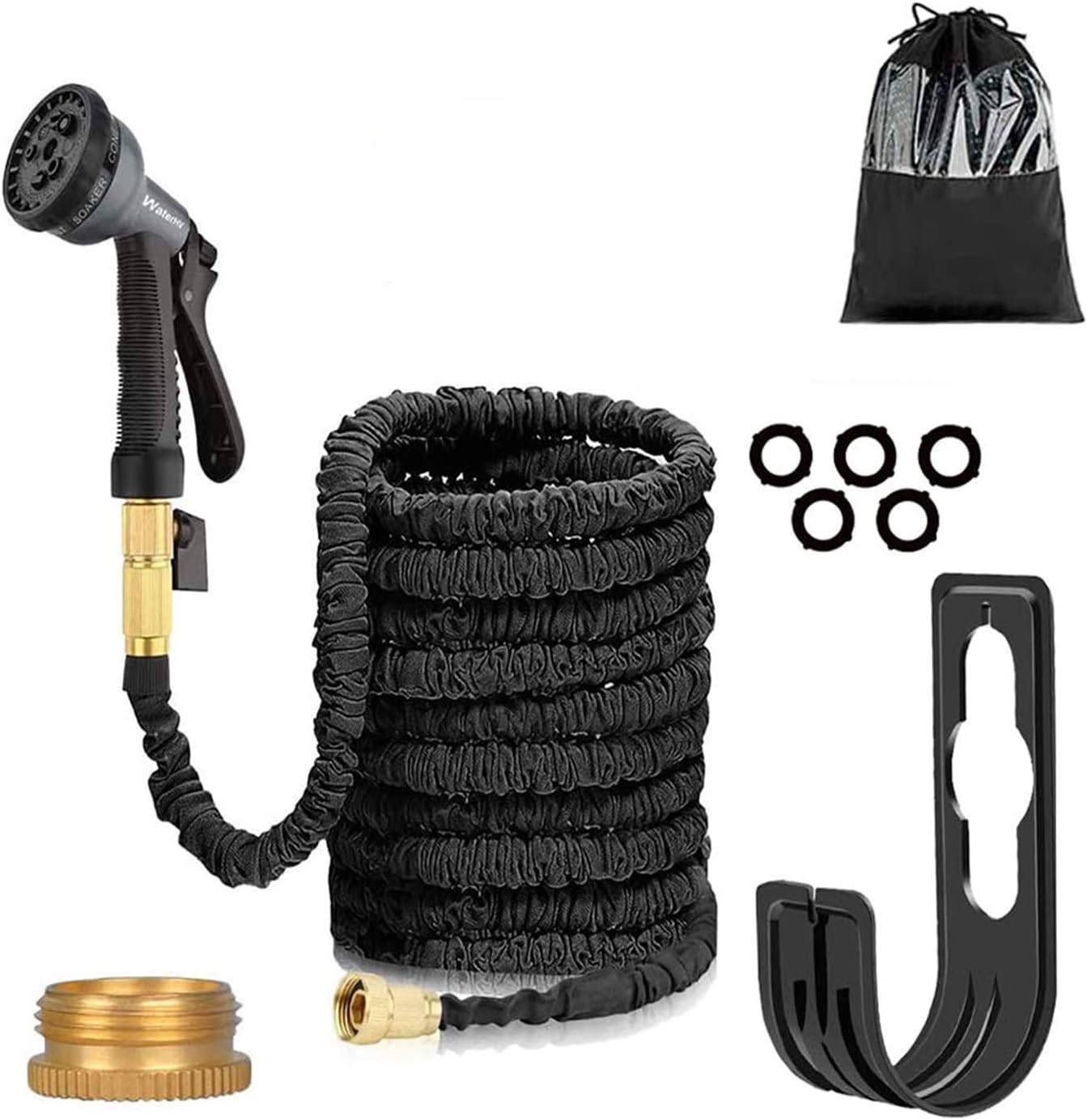 Expandable Garden Hose 100ft Durable Lightweight Water Hose, Spray