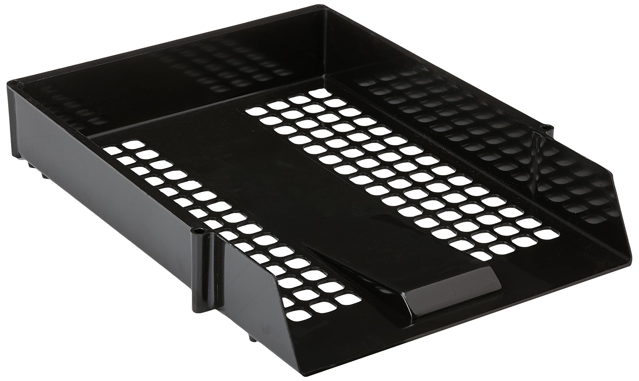 White Box Letter Tray Black