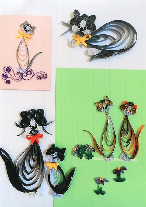 Quilling Kit Gatos Para Tarjetas Pared Arte Amazon Es Hogar