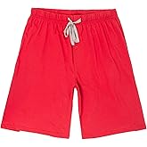 WORW Pajama Shorts for Men, Soft Cotton Knit Pajama Bottoms with Pockets