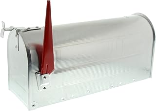 Burg-Wächter U.S. Mailbox mit schwenkbarer Fahne, Aluminium, 892 ALU, Aluminium