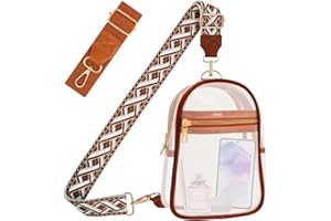 MOVOYEE Clear Bag for Stadium Events Approved Concert Travel Outdoors See Through Sports Fan Handbags&Purses