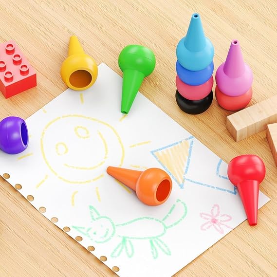Surete De Lavage Et Non Toxiques Pour Tout Petits Batonnets De Crayons Jouets Empilables Pour Bebes 12 Crayons Couleurs Pour Les Tout Petits Garcons Et Filles Enfants Keten Crayons De Bebe Fournitures D Ecole Fournitures