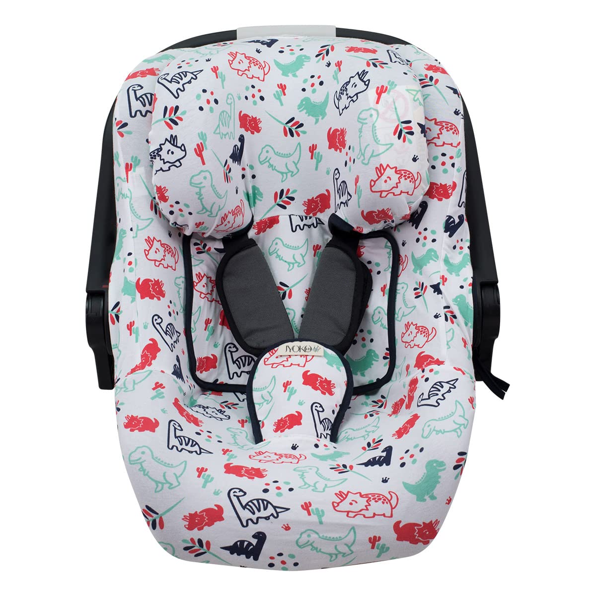 JYOKO Kids Baby car seat Cover Liner Made Cotton for Group 0 Compatible with Concord Neo (Dino Party)