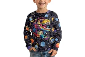 XXQGOMG Boys' Tops, Tees & Shirts for Kids 3-16 Years Old Cowl Neck Long Sleeved Pullover Sweatshirt