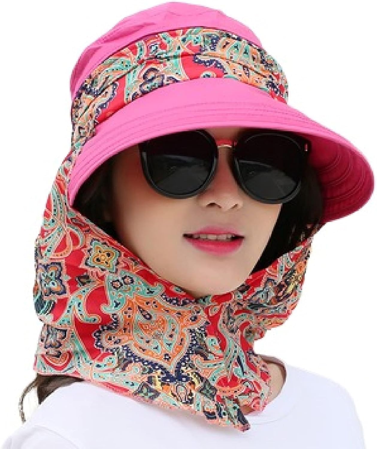 ZNXJC Ladies Sun Hat UPF 50+ Foldable Outdoor Sun Hat Wide Brim Sun Hat