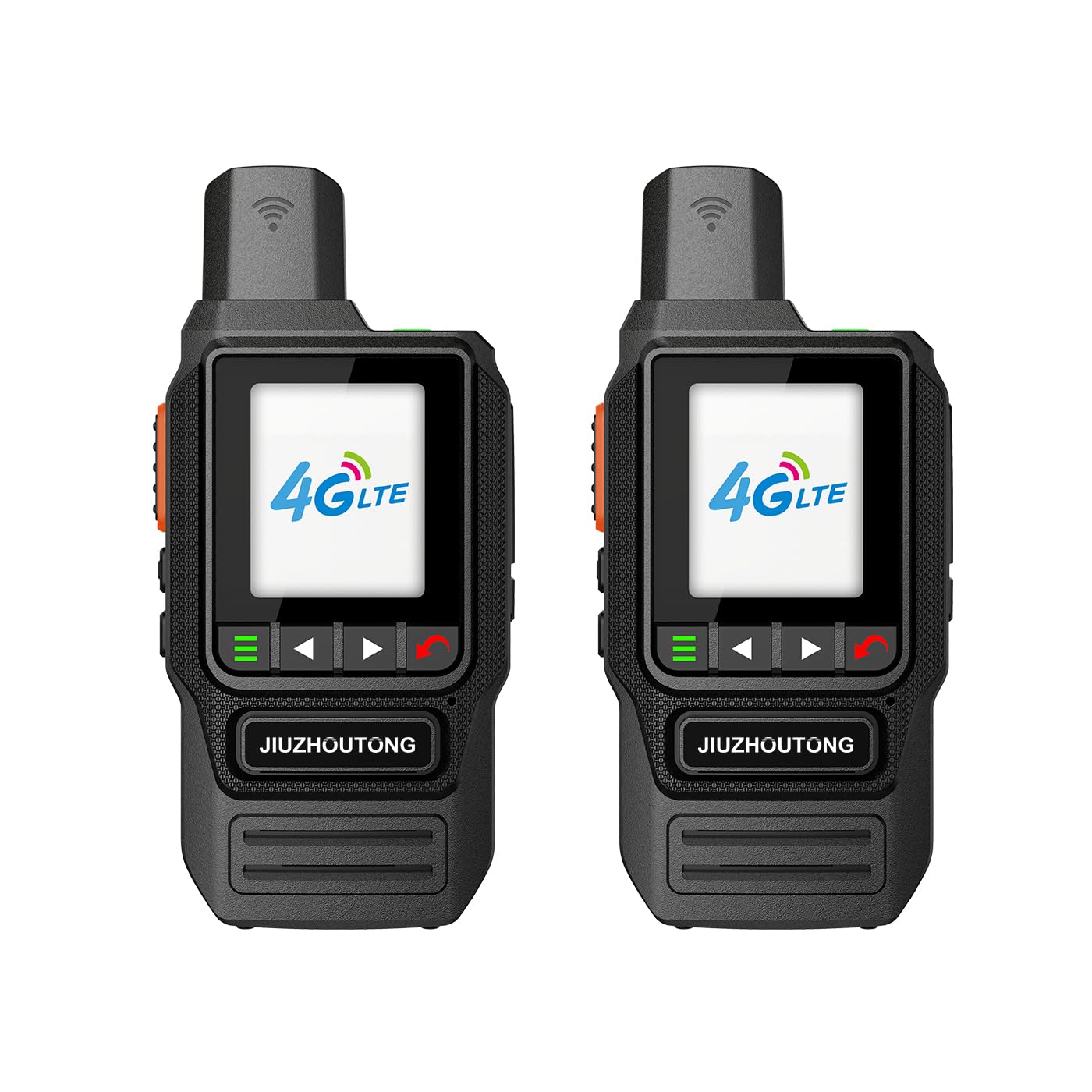 Photo 1 of JIUZHOUTONG Nationwide Lifetime Free 4G Walkie Talkie Long Range Handheld Unlimited Range Two-Way Radio and 4000mAh Type-C Battery with SIM Card (2 Pack)