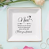 IWANTDIY Niece Gifts from Auntie - Jewelry Dish Tray, Birthday, Mother's Day, Christmas, Valentine's, Wedding, Graduation (Gift for Niece)