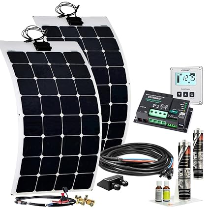 Offgridtec Wohnmobil Solaranlage SPR-F-200 220W 12V mit flexiblen Solarmodulen und MPPT Dual Laderegler