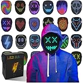 COKOTEE Led Mask with Gesture Sensing LED Lighted Face Mask for Costume Cosplay Party Masquerade Halloween