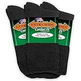 Extra Wide Comfort Fit Athletic Crew (Mid-Calf) Socks for Men and Women, For Wide Feet Pick your size, Do not size up