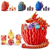 DND Dice Set 7PCS with 3D Printed Dragon Egg | Premium Polyhedral Dice Set Dual-use Fidget Toys for DND MTG RPG Tabletop Games and Party Favors