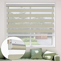 MiLin No Tools No Drill Cordless Zebra Blinds