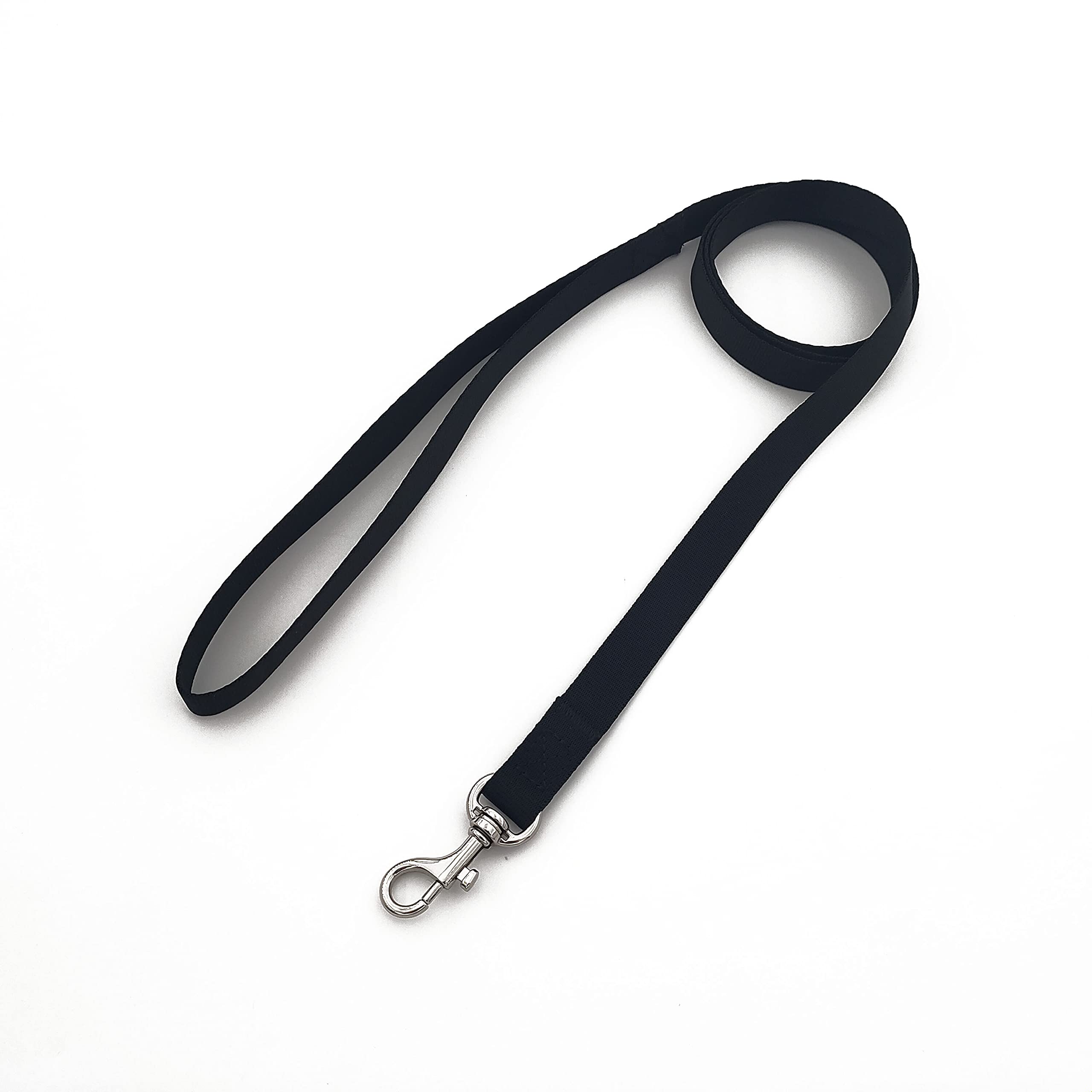 MCKhome 1.2M Soft Nylon Pet Leash for Dogs - Black, 1.2X1.5CM, Suitable for Small & Medium Dogs & Cats