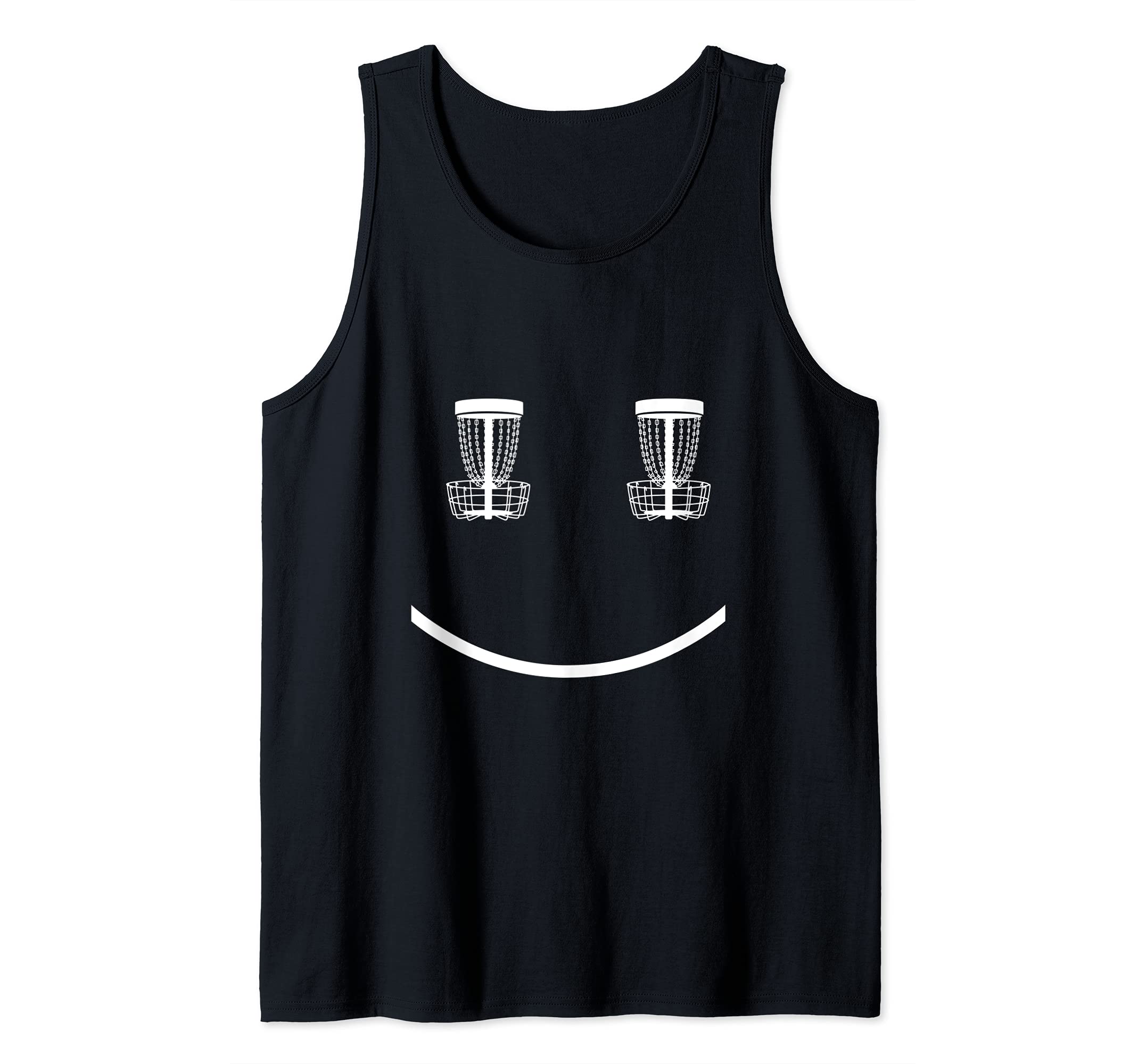 Disc Golf Funny Disc Golf Basket Smile Design Tank Top