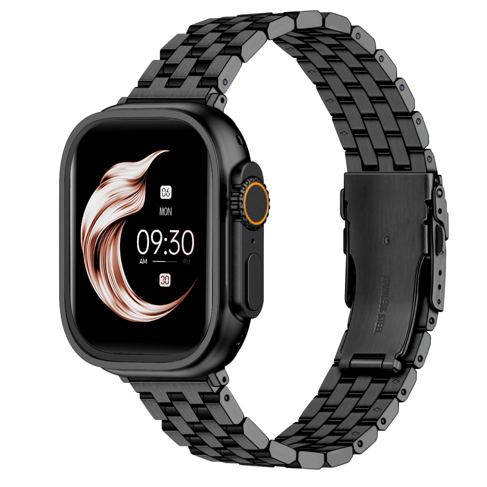 Juntan Compatible for Apple Watch 38mm 40mm 41mm iWatch Series 7 6 SE Series 5 Series 4 Series 3 Series 2 Series 1 Sport Stainless Steel Watch Band Black