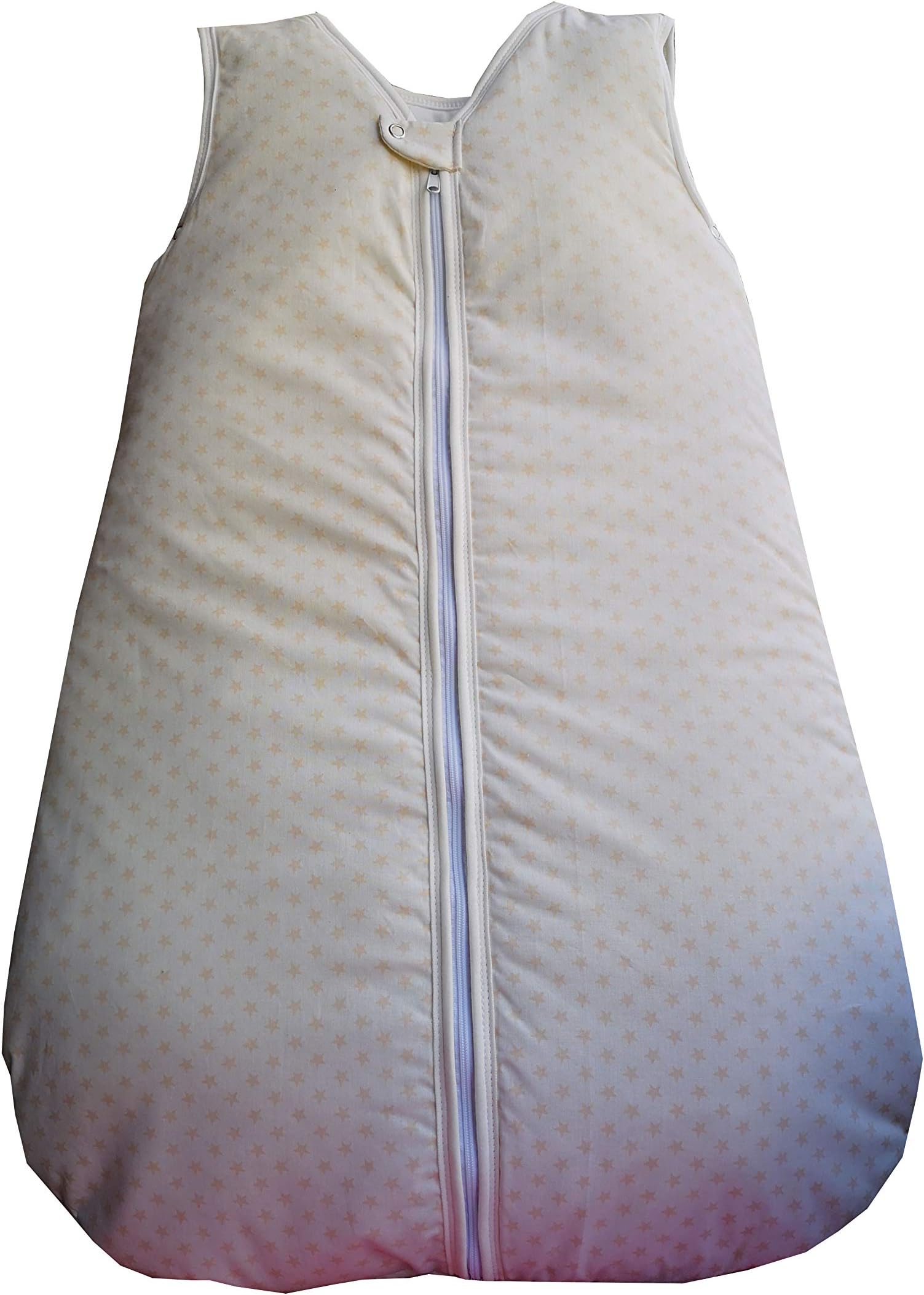 Baby Sleeping Bag 0- 6 Months, 2,5 TOG: Newborn, Boys and Girls, Winter, Cotton, Beige Stars, Unisex