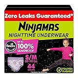 Ninjamas Girls Bedwetting Nighttime Underwear, Size