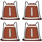 16 Pack Superbowl Party Decorations Football Drawstring Gift Bags Football Party Decorations for Kids Football Snack Goodie Treat Bag for Football Themed Birthday Sports Party Gift,9.8 x 11.8 Inches