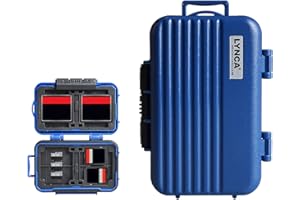 LYNCA Memory Card Case Holder, Memory Card Hard Protector Case Professional Water-Resistant Anti-Shock Compact Camera Card Ha