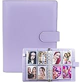 A5 Kpop Photocard Binder with 30 Pack 4-Pocket Card Pages, 6 Ring A5 Binder Card Collector Album with 240 Card Slots,PU Leather Binder Cover with Magnetic Buckle Closure for Organizing Trading Card