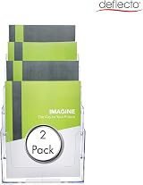 Deflecto 2 Pack A4 Portrait 4 Tier 4 Pocket Portfolio Multi-Pocket Display view 2