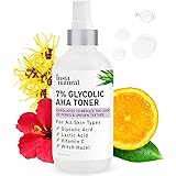 Glycolic Acid Toner 7% with Vitamin C - Pore Minimizer, Blackhead & Brightening Treatment - AHA Exfoliating Astringent - Skin