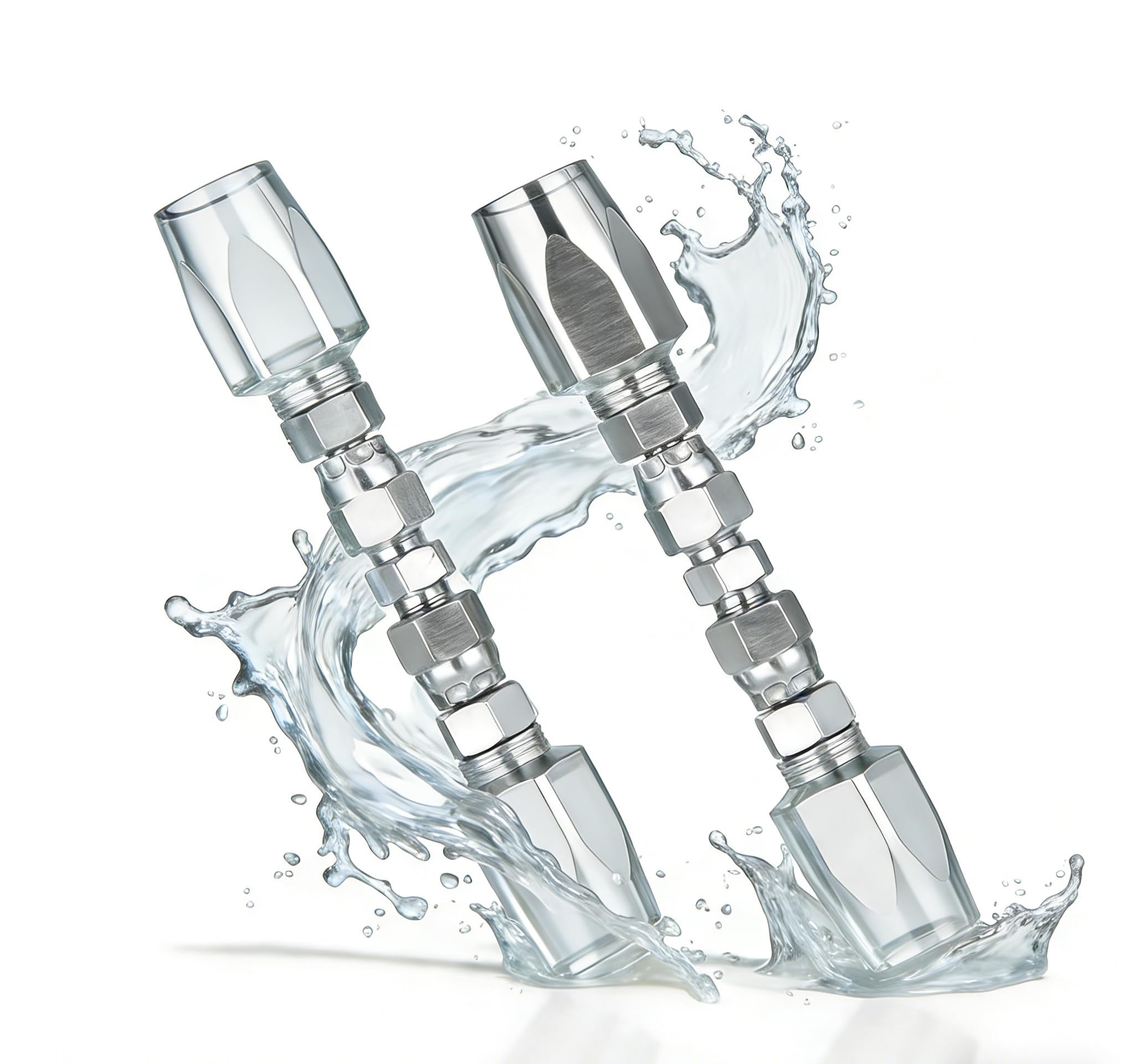 Photo 1 of **PARTIAL SET/ MISSING PIECES** 2PCS 1/4In Reusable Hydraulic Hose Repair Fittings,Hose Repair Kit For Pressure Washer Hose,Compatible with R2, R16, R17, and R19 dual-line hydraulic hoses