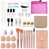 PrettyCare Gifts for Women 38 Pcs Mini Travel Makeup Containers Set, Small Empty Container &amp; TSA Approved Travel Bottles Kit with Brushes, fLeak-Proof Cosmetic Jars &amp; Bottles for Travel, and Sample
